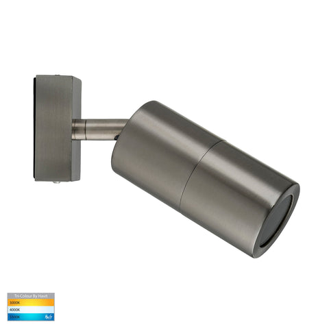 Piaz Single Adjustable Wall Pillar Light Stainless Steel with 5w CCT GU10