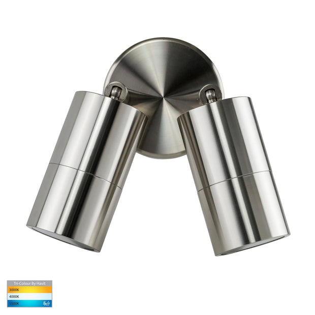 HV1305T Tivah Double Adjustable Wall Pillar Light 316 Stainless Steel