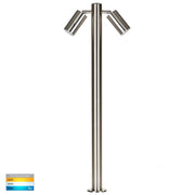 Tivah 12v Double Adjustable 316 Stainless Steel Bollard - 900mm with 5w CCT MR16