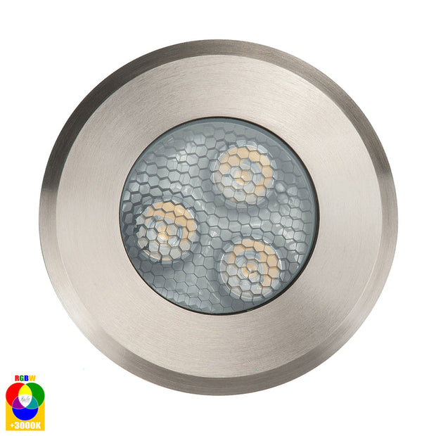 Split In-ground Up light Round 100mm 316 Stainless Steel 3w Built-in RGBW 12v