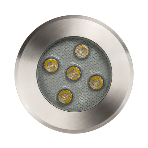 Split In-ground Up light Round 150mm 316 Stainless Steel 5w Built-in Tri colour 12v