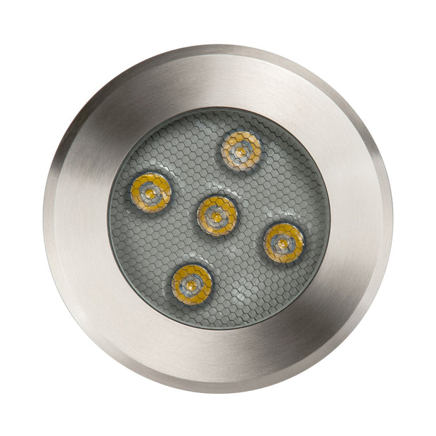 Split In-ground Up light Round 150mm 316 Stainless Steel 5w Built-in Tri colour 12v