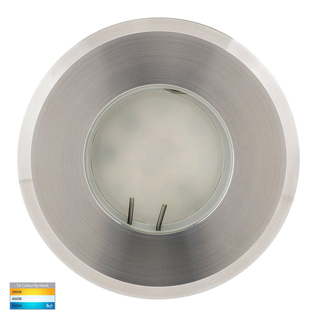 Ollo Recessed Round Wall/Step Light 316 Stainless Steel 5w GU10 TRI 240v