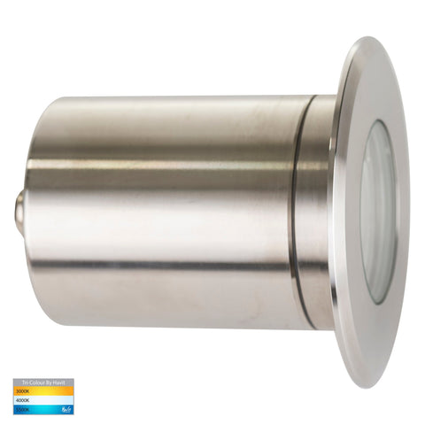 Ollo Recessed Round Wall/Step Light 316 Stainless Steel 5w GU10 TRI 240v
