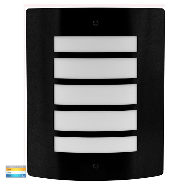 Mask 10w CCT LED Stainless Steel Marine Grade 316 Mask Wall Light Five Slots with Opal Diffuser Black