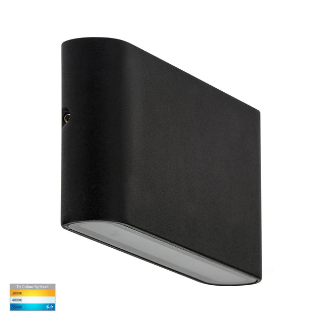 Lisse Surface Mounted Wall Light Black 6w Built-in LED Tri 12v