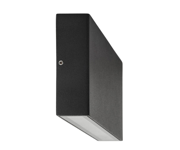 Essil Surface Mounted Up and Down Wall Light Black 2 x 3w Built-in LED Tri 12v