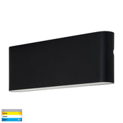 Lisse Black Surface Mounted Wall Light 12w Built-in tri Colour