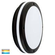 Stor Round Poly Powder Coated Black Bunker Light 30w Built-in LED Tri Colour