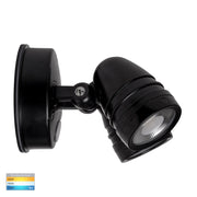 Focus Double 2 x 15w CCT LED Wall Spotlight Black with Sensor