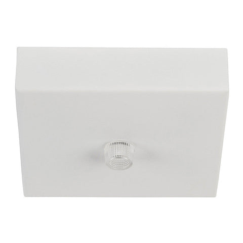 100mm Surface Mounted Square Single Canopy White