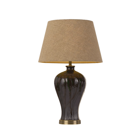 Kathy Table Lamp Silver and Glazed Green - Lighting Superstore