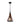 Khaleesi Single Pendant Light Dark Red Wood - Lighting Superstore