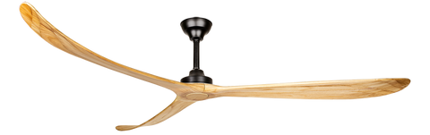 Kirra 100 DC Ceiling Fan Black and Natural - Lighting Superstore
