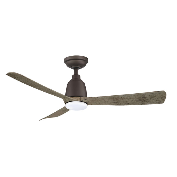 Kute 44 Inch Ceiling Fan Graphite with Weathered Wood Blades 14W LED