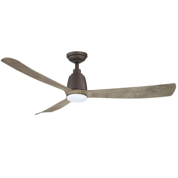 Kute 52 Inch Ceiling Fan Graphite with Weathered Wood Blades 14W LED