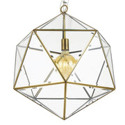 Lazlo Geometric Pendant Light Antique Brass - Large - Lighting Superstore