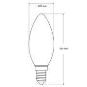 4w E12 12v Candle Filament Globe Warm White Dimmable - Lighting Superstore