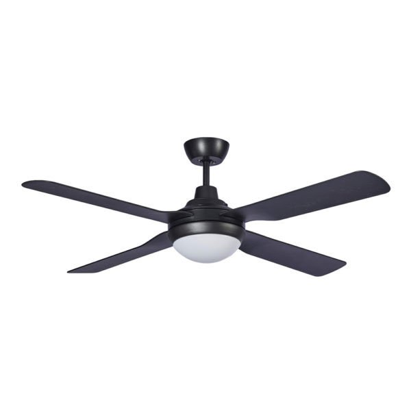 Discovery 48 AC Ceiling Fan Matt Black with LED Light