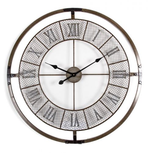 ME68 Roman Numeral Mesh Iron Clock 80cm