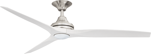 Spitfire AC 60 Brushed Nickel with White Wash Polymer Blades 17w LED 3000k