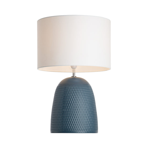 Jordana blue table lamp with shade