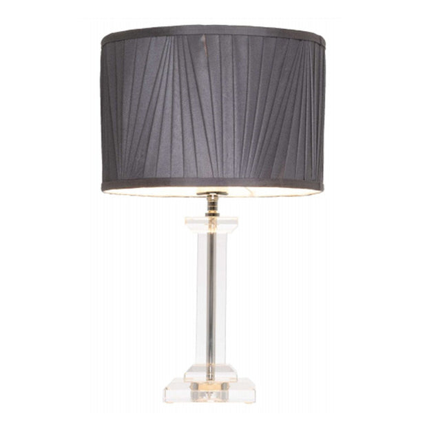 Albion Crystal Table Lamp With Pleated Shade Grey