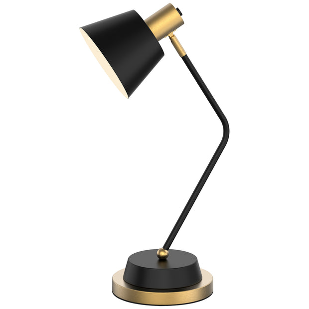 ROBIN Black and Gold Metal E27 Table Lamp
