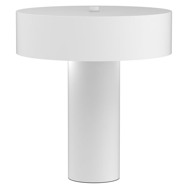 NURI Matt White Mimimalist Metal 2xE27 Table Lamp
