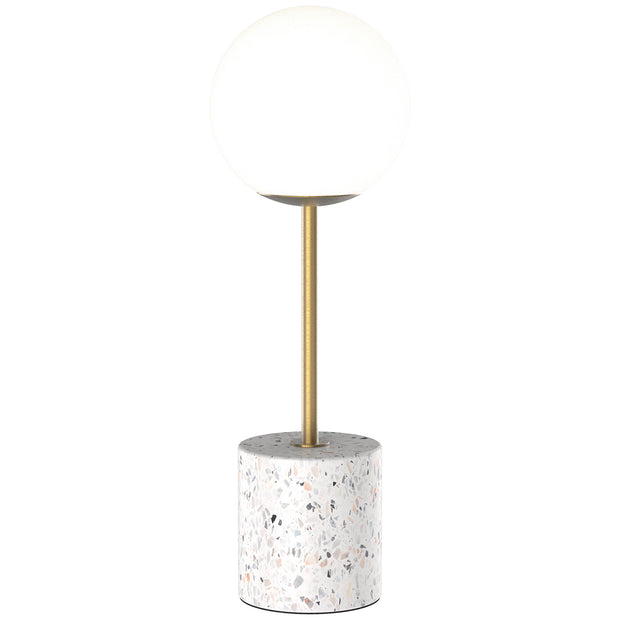SOPHIA Terrazzo Base with Opal Glass Shade E14 Table Lamp