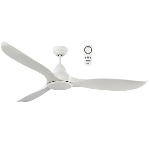 Wave 1520mm DC 4 ABS blade Ceiling Fan with remote White - Lighting Superstore