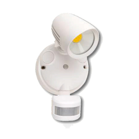 Cicero Single Head LED Security Light With PIR Sensor In White