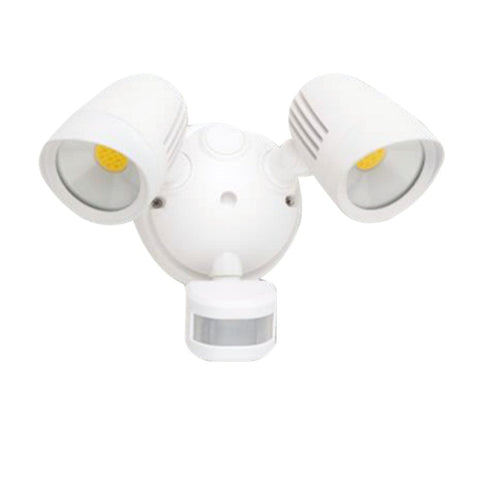 Cicero Twin Head LED Security Light With PIR Sensor In White