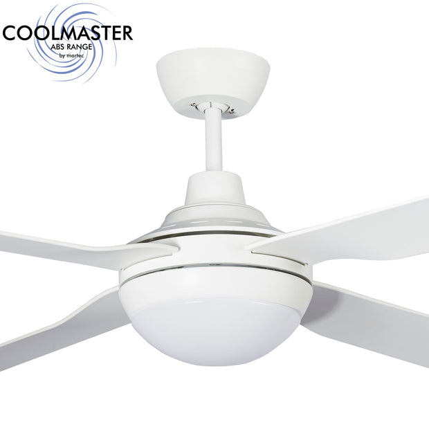 Discovery II AC 52 Ceiling Fan White Satin with LED Light