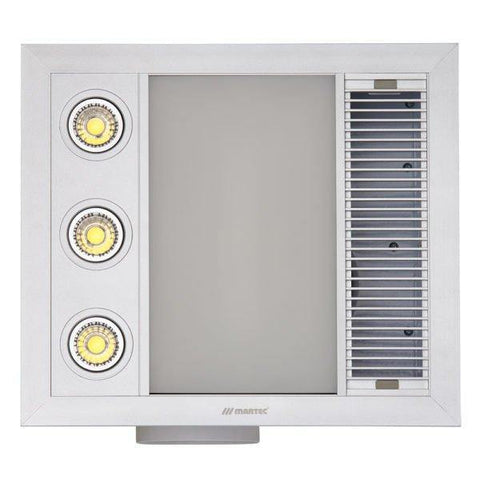 Linear Mini 1000w Bathroom heater SILVER - Lighting Superstore