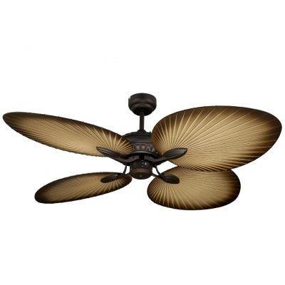 Oasis 52 Ceiling Fan Oil Rubbed Bronze Palm Blades - Lighting Superstore