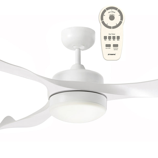 Scorpion 52 DC Ceiling Fan White Satin With LED Light
