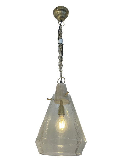 Migel Glass and Copper Pendant Light