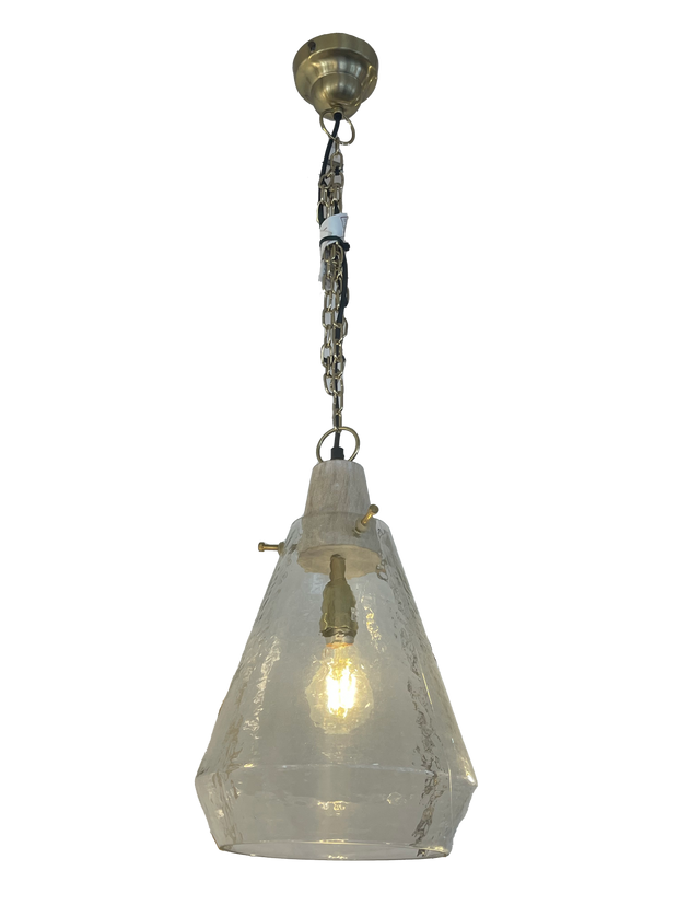 Migel Glass and Copper Pendant Light