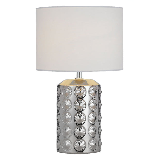 Nancy Silver/ White Table Lamp