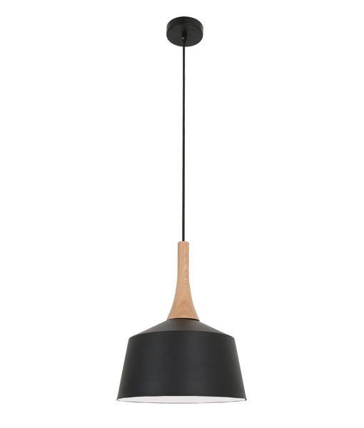 Nordic Pendant Light Oak and Black - Small - Lighting Superstore
