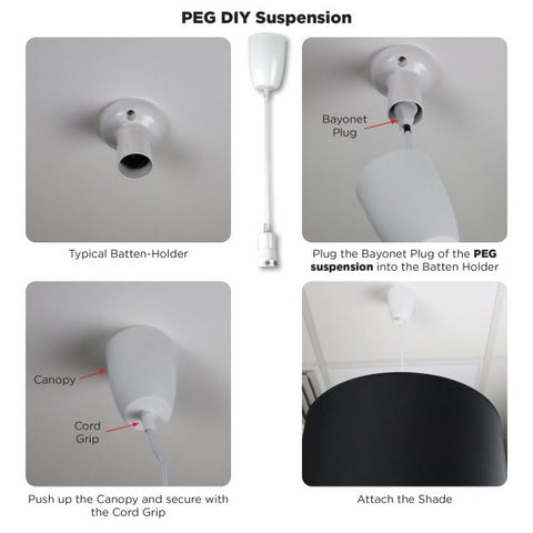 Peg DIY 50cm Suspension White