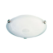 Remo 30cm Oyster Light Alabaster and Chrome Brushed Chrome