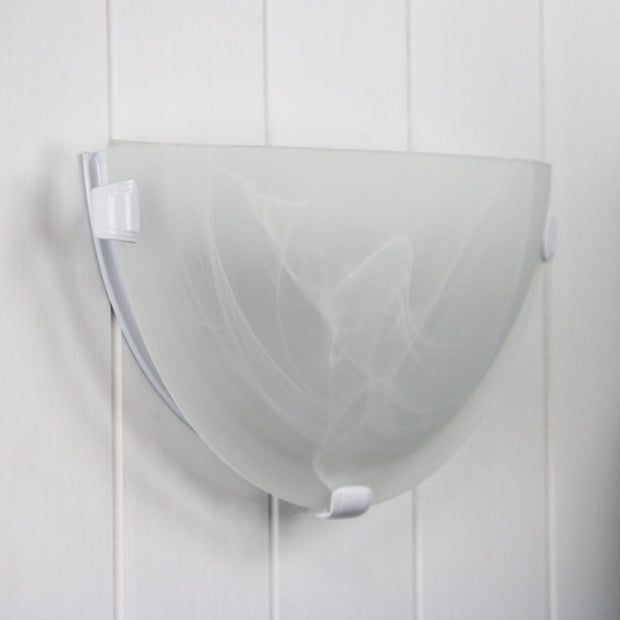 Remo 30cm Wall Sconce Alabaster and White White
