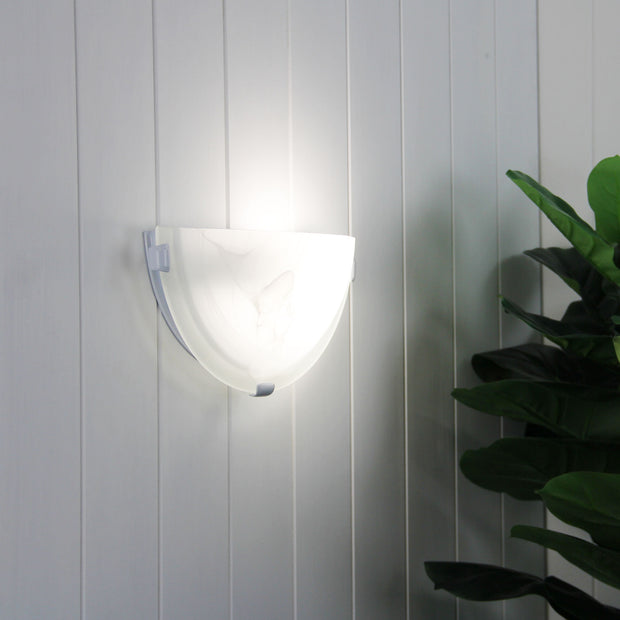 Remo 30cm Wall Sconce Alabaster and White White