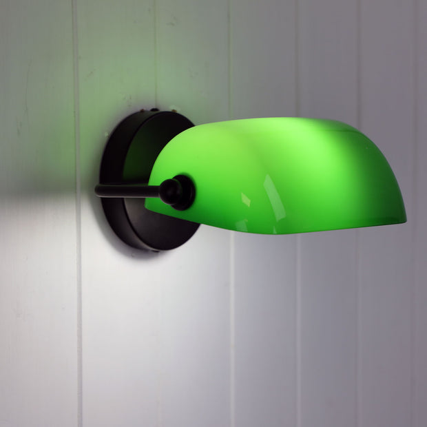 Bankers Wall Light Black and Green Black