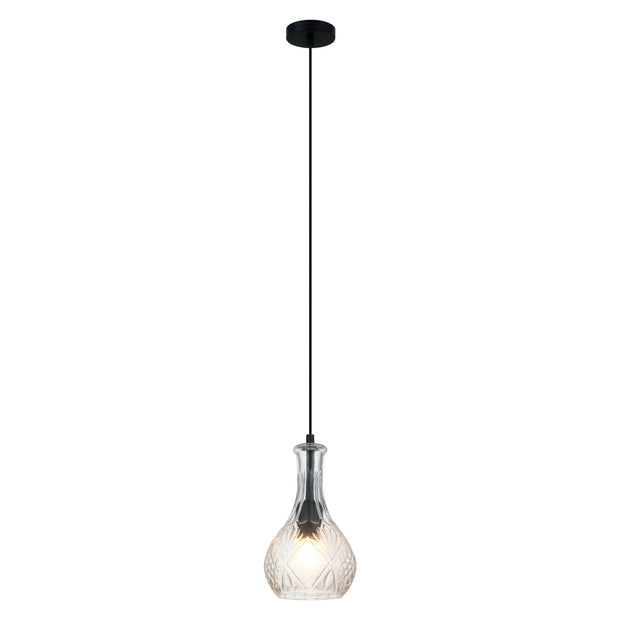 Decant 1 Single Pendant Clear Glass Clear