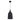 Plato Single Pendant Black with Gold Inner Black