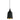 Plato Single Pendant Black with Gold Inner Black