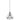 Lenox 38 Black Wire Pendant Black